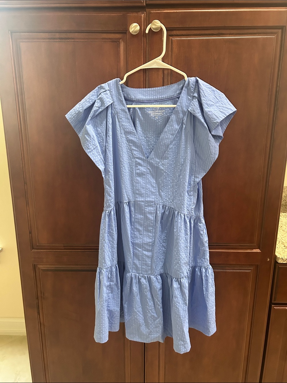 Vineyard Vines Breaker Blue Textured Performance Dress